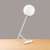 Golf bordlampe opal - Hvid