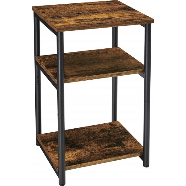Evy sidebord 34 x 30 cm - Brun/sort
