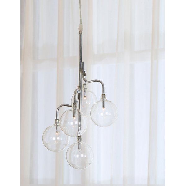 Globe vindueslampe - Krom / Glas