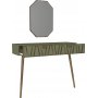 Skovreliefbord med spejl 120x 35 cm - Valnd/mrkegrn
