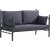 Lalas 2-personers udendrs sofa - Sort/antracit + Mbelplejest til tekstiler