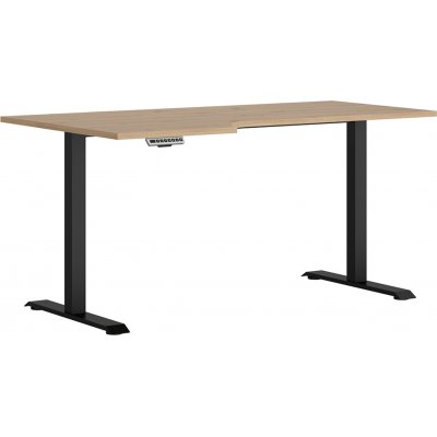 Pladsjusterbart skrivebord venstre 160 x 90 cm - Eg