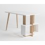 Lagomood skrivebord 120x60 cm - Eg/hvid