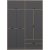 Elina garderobe 185 x 52 x 253 cm - antracit/brun