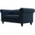Herron blue 2-personers chesterfield sofa