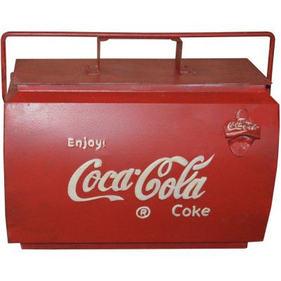 Coca Cola vintage opbevaringsboks med hndtag - Metal