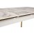 Dalmar spisebord 147-182 cm - Guld/hvid