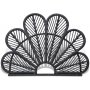Peacock sengegavl i rattan (Passer til 80-120 cm seng) - Sort