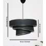 Couper loftslampe - Sort/slv