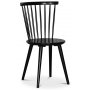 Sintorp spisebordsst, rundt spisebord 115 cm inkl. 4 stk. sorte pindestole Castor - Hvid marmor (Laminat)