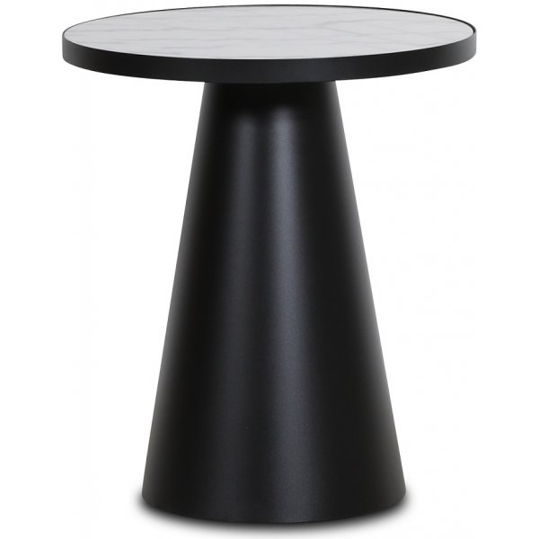 Zero lampebord omkring 50 cm - Sort / hvid marmor