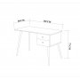 Balbina skrivebord 120x60 cm - Hvid