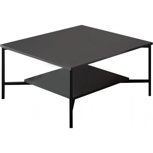 Erki sofabord 80 x 80 cm - Antracit/sort