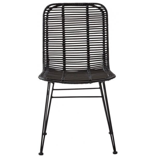 Valencia stol - Sort rattan