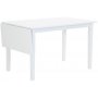 Sander klapbord 120 cm + 40 cm klap - Hvid