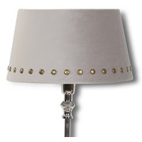 Velvet lampeskærm med nitter 25 cm - Beige / messing Velvet lampeskærm med nitter 25 cm - Beige / messing