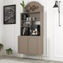 Lyon kkkenskab 80 cm - Ruskind/guld
