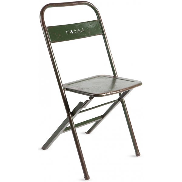 Vintage James klapstol i metal - Grn