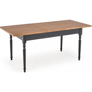 Skal spisebord 120-160 cm - Mrk eg/sort