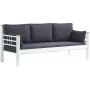 Kappis 3-personers udendrs sofa - Hvid/antracit