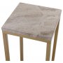 Accent sengebord / piedestal 65 - Mat messing / beige