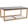 Sydney sofabord 120 - Sort marmor / Olieret eg
