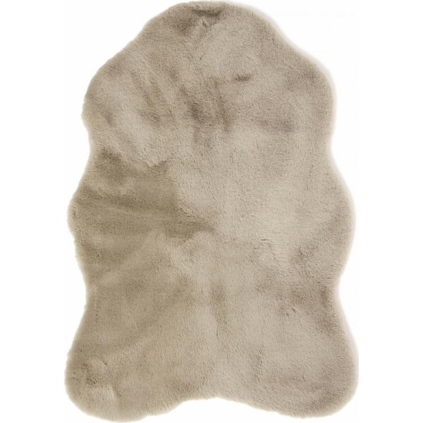 Fluffy imiteret pels Taupe - 60 x 90 cm