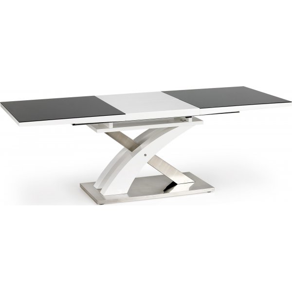Bonita spisebord 160-220 cm - Hvid / sort