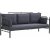 Hampus 3-personers udendrs sofa - Sort/antracit + Mbelplejest til tekstiler