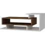 Spring sofabord 90 x 50 cm - Hvid/valnd