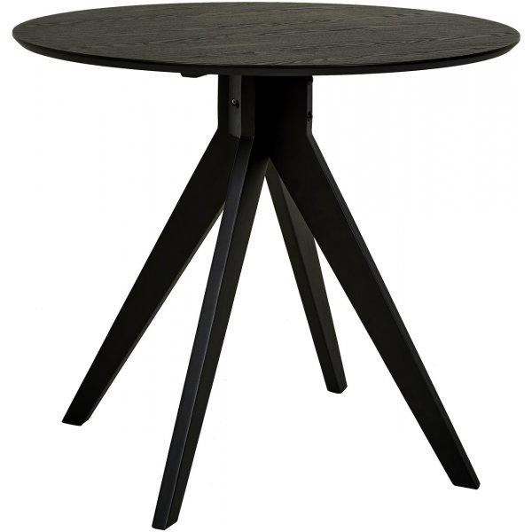 Heby rundt spisebord 90 cm - Sortbejdset ask