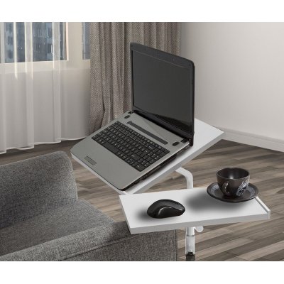 Glen laptop bord 67x45,5 cm - Hvid (p hjul)