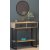 Valery sidebord med spejl 90 x 35,3 cm - Antracit/mrkebrun