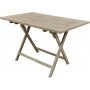 Salt udendrs spisegruppe sammenklappeligt spisebord 120x70 cm med 4 spisebordsstole - Gr teaktr