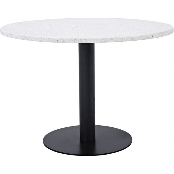 Spisebord Basebox 106 cm - Sort / Hvid Terrazzo