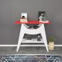 Ese sidebord 100 x 35 cm - Hvid/rd