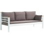Kappis 3-personers udendrs sofa - Hvid/brun