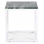 Accent sofabord 50 - Grn marmor / Hvid