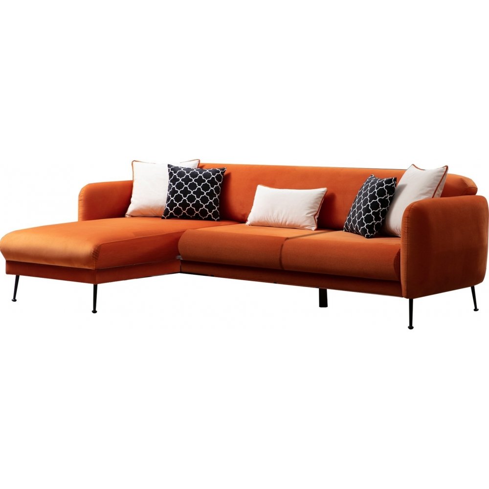 Sevilla divan sofa venstre - Orange - Stofsofaer, Sofaer