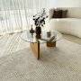 Mia sofabord 75 cm - Eg/klart glas