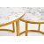 Ruffo sofabord 38/60 cm - Hvid marmor/guld