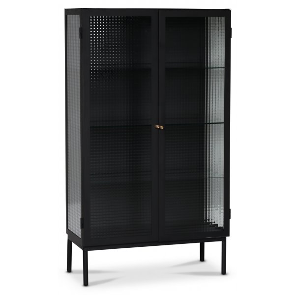 Revel highboard - Sort / Krystal glas