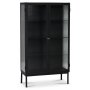 Revel highboard - Sort / Krystal glas