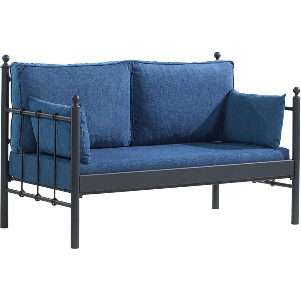 Lalas 2-personers udendrs sofa - Sort/bl
