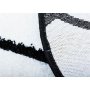 Brnetppe Brigid fodbold - Sort / hvid - Rund 120 cm