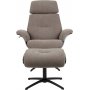 Falcon lnestol med fodskammel - Taupe/sort