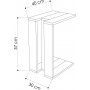 Muju sidebord 30 x 40 cm - Hvid