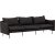 Skaft 3-personers sofa i sort stof