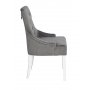 Stellan stol - Gr plys / hvid