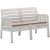 Lara loungegruppe med 2-personers sofa, 2 lnestole og bord - Hvid